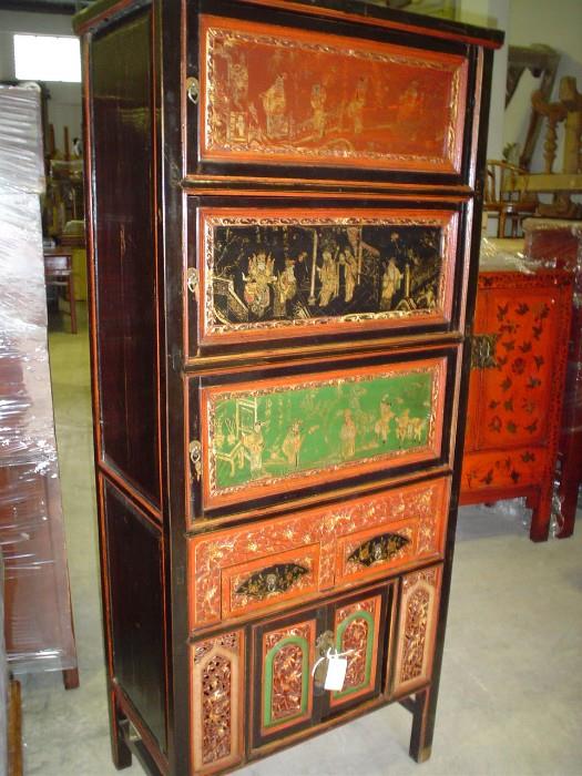Taller antique Chinese cabinets
