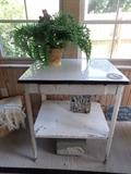 Enamel Top Accent Table