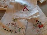 Vintage Embroidered Tea Towels