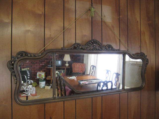 Ornate Wood Framed Wall Mirror