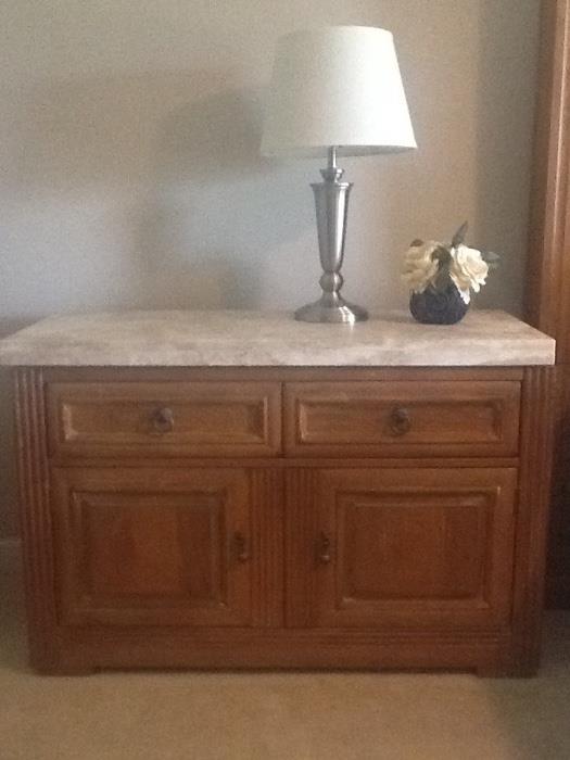 Drexel Heritage marble top night stand