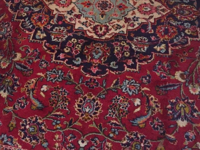 Hand woven Persian rug.  100% pure wool.  