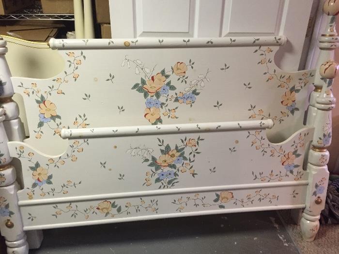 Hand painted queen/full headboard and footboard.