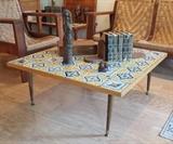Custom Made Peruvian Tile Top Coffee Table - 300.00