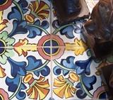 Custom Made Peruvian Tile Top Rectangular Table - 225.00