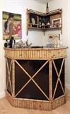 1940's Tiki Style Bar - 1,500.00, 1940's Tiki Style Corner Shelf - 450.00