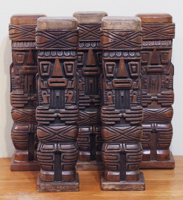 Latin American Hand Carved Wood Monoliths - 90.00 each