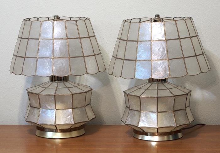 Capiz Shell Lamps - 150.00 each
