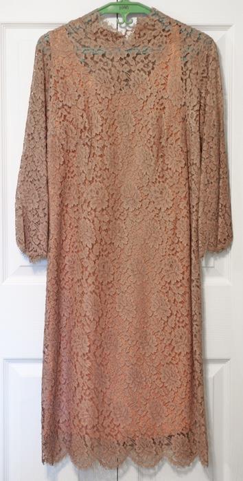 Woman's Vintage Mother of the Bride Lace Dress - 75.00