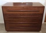 Mid Century Modern 4-Drawer Honduran Mahogany Chest - 450.00