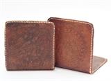 Leather Hand Tooled Bookends