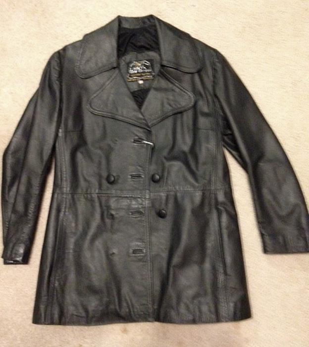 Retro Black Leather Jacket - 120.00