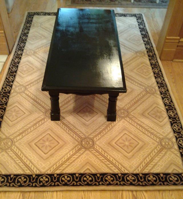 *BRAND NEW* GORGEOUS 5' X 8' AREA RUG,  LOVELY SOLID WOOD COCKTAIL TABLE!!!  GORGEOUS!!!