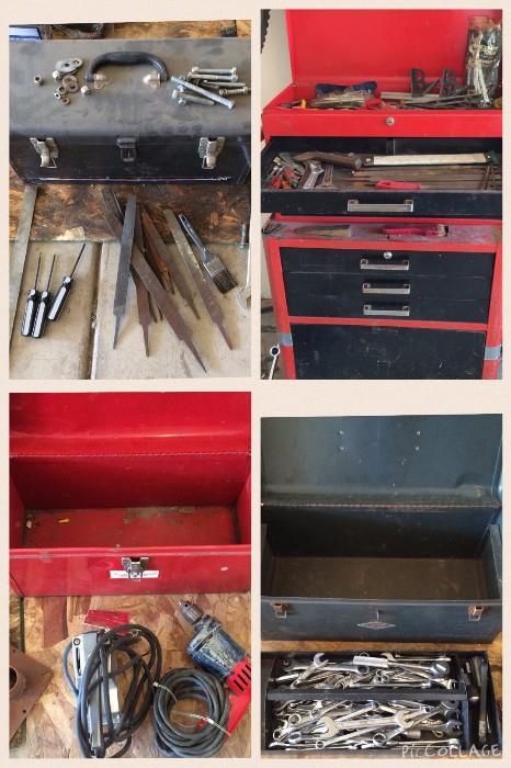 More tools and several toolboxes (one large, several small)
