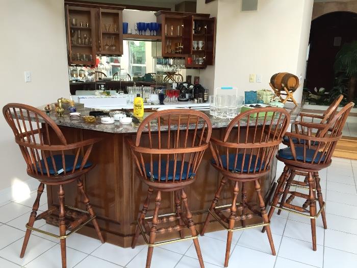Need barstools? Here's your chance to get a nice quality set at this sale. There's another set of barstools in the garage! 