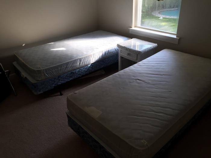 Twin size bed frames and mattresses...