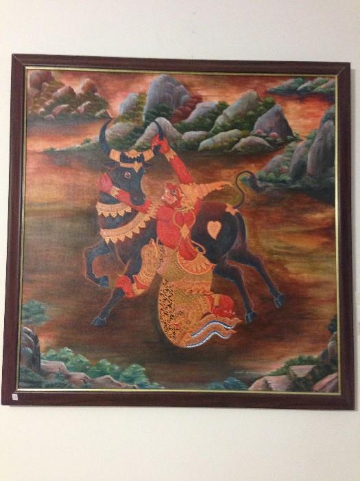 Oil Paint from the Epic of Ramayana