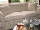 Gorgeous off white damask sofa