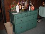 Antique painted buffet