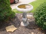 Concrete bird bath
