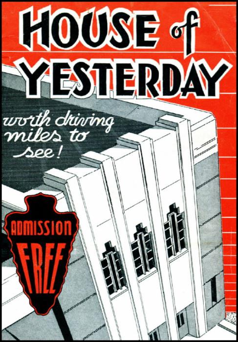 1940's House Of Yesterday Museum Travel Brochure Hastings Nebraska