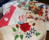 1920's 1930's 1940's 1950's 1960's Vintage Tablecloth Luncheon Bridge Card Table Fruit Floral Christmas Holiday