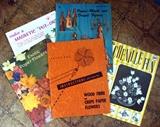 Vintage Craft Crafting How-to Instruction Pattern Books 1950's 1960's Crepe Paper Flowers Papier Chenille Paper Mache