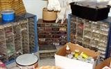 Vintage Metal Storage Cabinets Drawers Beads Buttons Art Craft Supply Jewelry Making Supplies Glitter