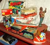 1920's 1930's 1940's 1950's 1960's 1970's Antique Vintage Toys Disney Donald Duck Snoopy Tin Friction American Airlines Japan Marbles Aurora Robin Teen Wonder Batman Model Carl Casper Galloping Ghost Dragster Model Hubley Metropolitan 1921 Unique Art Mfg. Co. Jazzbo Jim Dancer On The Roof Miniman Germanium Radio Climbing Monkey Lindstrom Tool & Toy