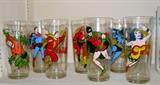 Vintage 1978 Super Hero Heroes Collector Glasses Pepsi DC Collector Series Superhero Aquaman Batman Robin Shazam Superman Wonder Woman