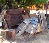 Vintage Wood Crates Headboard Headboards Folding Chairs Metal Bed Springs