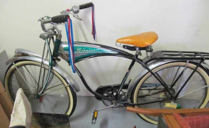 The vintage Schwinn.  We are researching but you are welcome to chime in...send me a message if you want any other info or have any info you would like to share.
