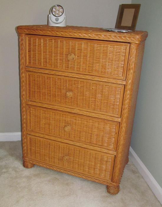 Wicker chest of drawers.  Nice size for kids or adults.