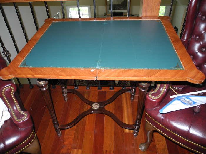 Antique table that turns into a card table - see previous description
