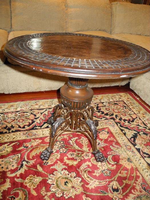 Cool table, leather top