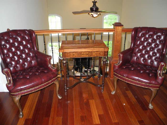 Convertible card table, 19th Century from England, originally from a home in Savannah, GA.