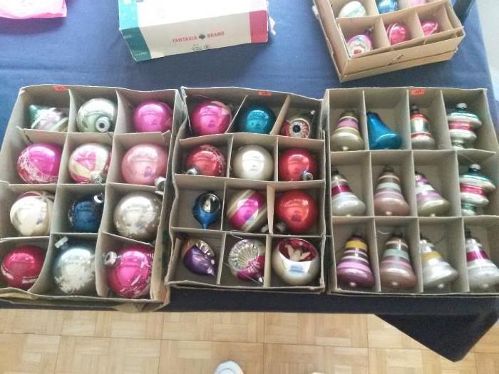 vintage Christmas ornaments - we have several boxes