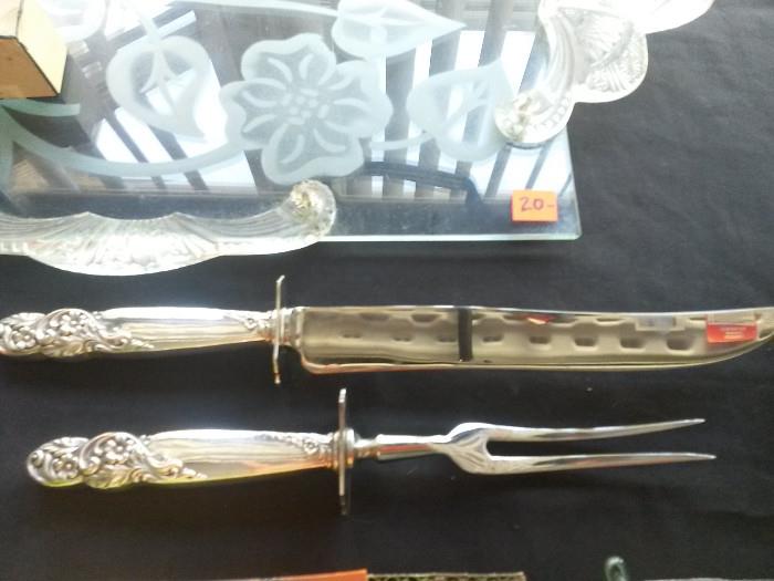 Sterling fork & knife set