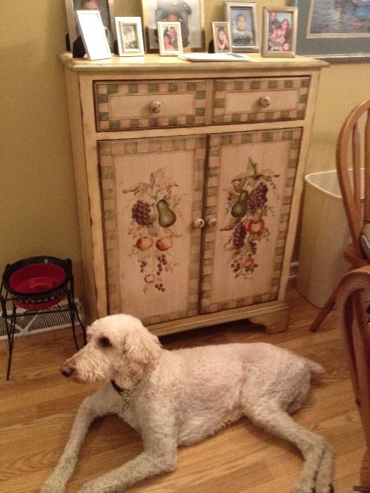 Gorgeous painted cupboard (doggie not included!)