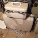 3 piece vintage hard case luggage set