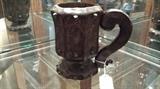 Hand carved wooden mug