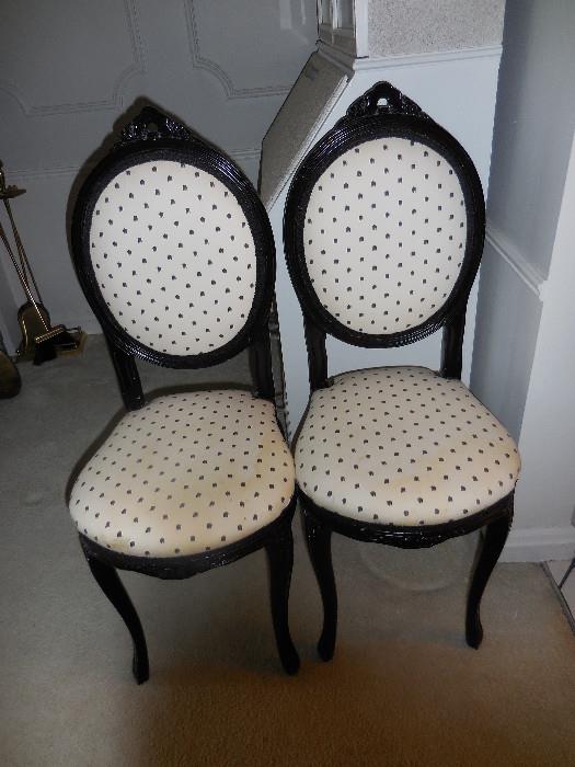 Re Purposed Parlor Side chairs