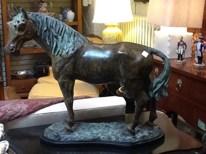 Large metal horse statue
