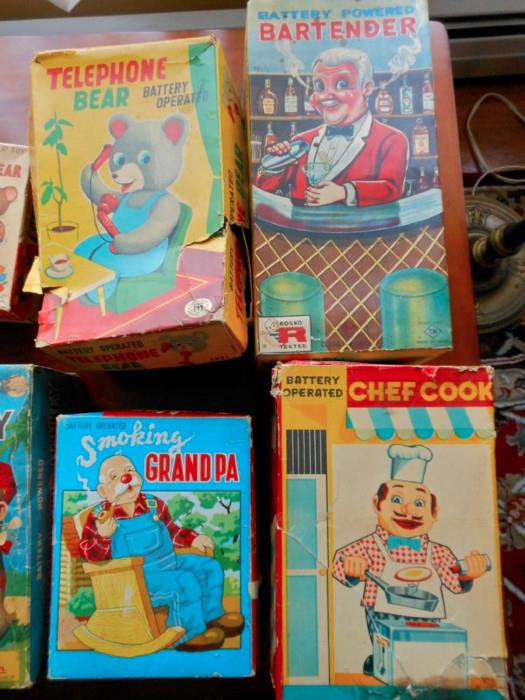 Vintage toys in original boxes
