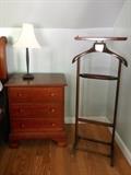 Cherry nightstand and valet stand