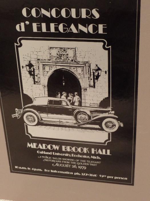 CONCOURS D'ELEGANCE 1979 POSTER, MEADOW BROOK