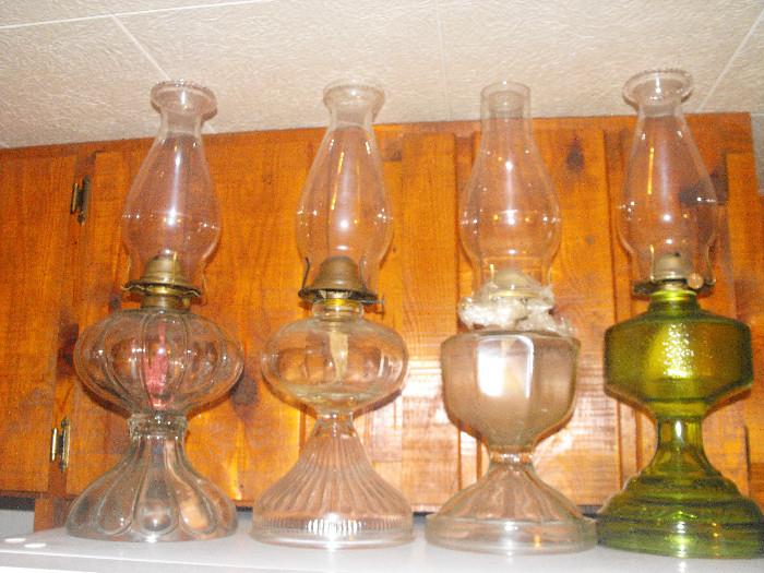 Oil lamps in all shapes and sizes