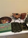 resin trays, bake ware, copper food server