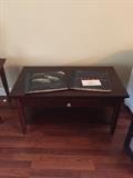 coffee table, albums, CD's
