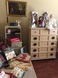 view of items with solid wood chest of drawers